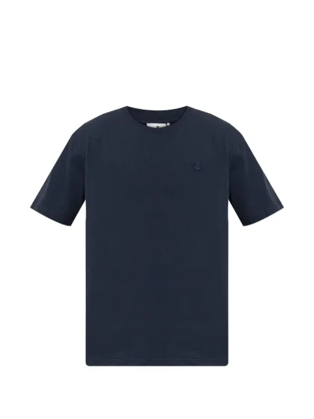 Tricou Etro cu broderie scurt albastru