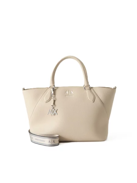 Geanta crossbody Armani Exchange din piele bej