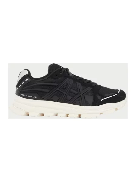 Sneakersy Armani Exchange zamszowe czarne