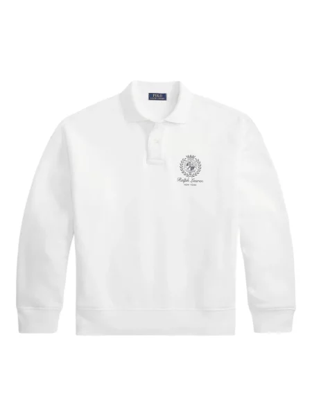 Bluza dresowa o regularnym kroju z mieszanki bawełny Polo Ralph Lauren biała