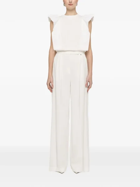 Top Nissa cu volane alb