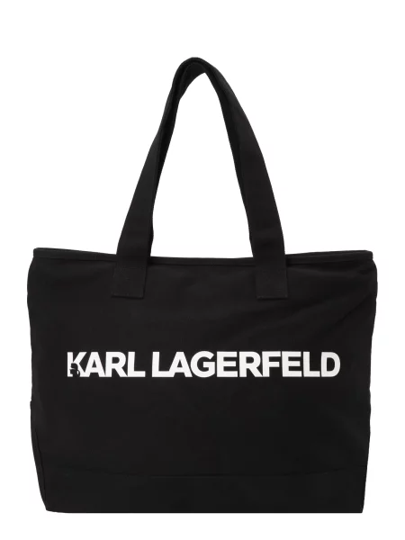 Karl Lagerfeld Nakupovalna torba ESSENTIAL / bela črna