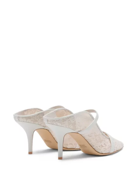 Papuci tip mules Malone Souliers alb