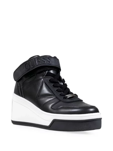 Sneakerși Guess cu bretele negru