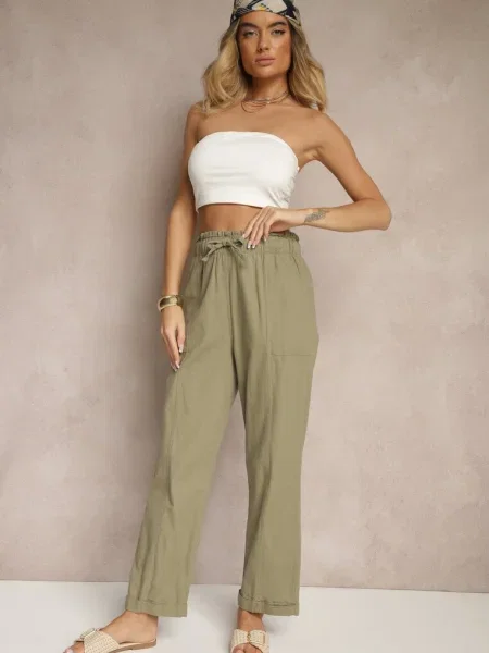 Pantaloni Tyswia închis verde