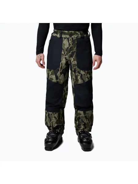 Pantaloni de snowboard pentru bărbați Columbia Coreshot Printed greenscape treebark print/black negru