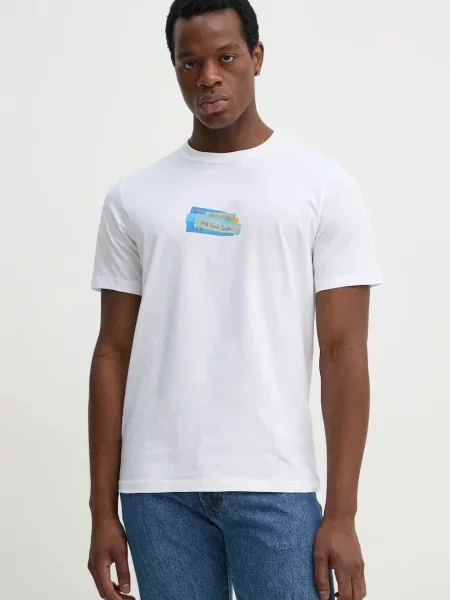 PS Paul Smith tricou din barbati cu imprimeu alb