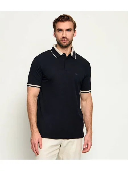 Tricou polo Emporio Armani negru