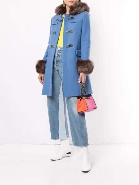 Prošívaná kabelka Chanel Pre-owned oranžová