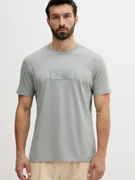 Тениска Armani Exchange с апликация зелено