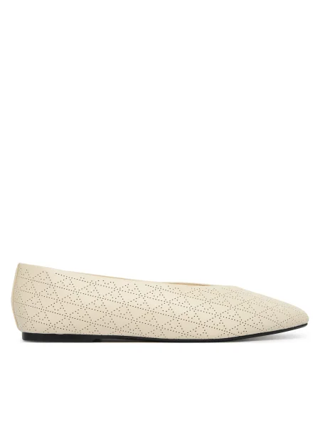 Baleríny Calvin Klein Square Ballerina Aop Lth béžová