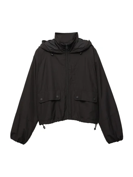 Pull&Bear Geacă de primăvară-toamnă negru