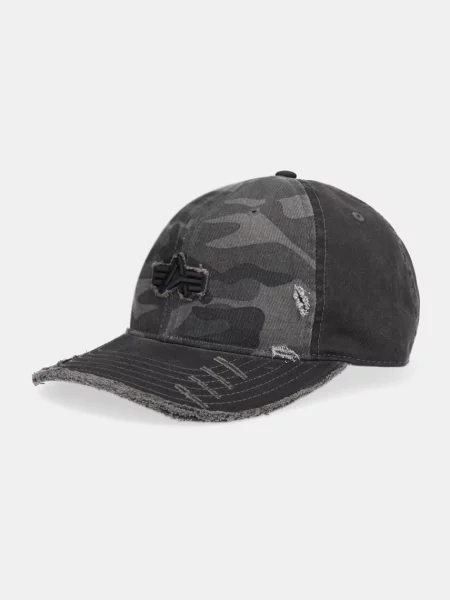 Шапка с козирка Alpha Industries сиво