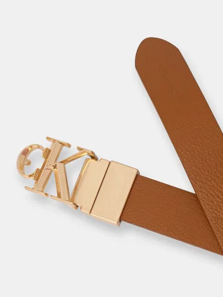 Bőr megfordítható öv Calvin Klein barna