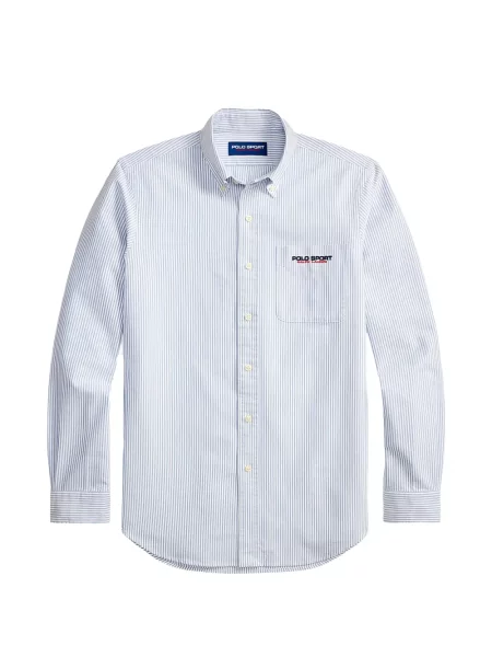 Раирана риза Polo Ralph Lauren на райета бродиран синьо