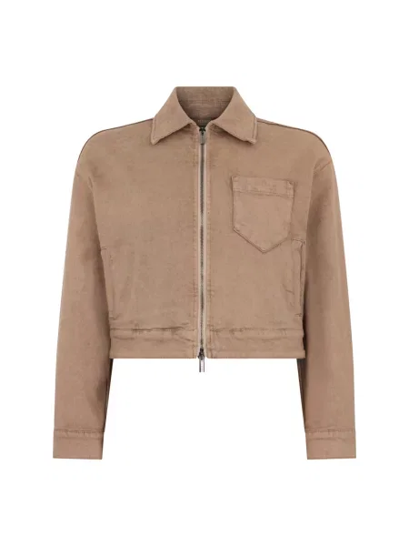 Kurtka jeansowa Peserico brązowa