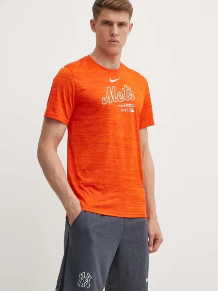 Nike t-shirt New York Mets z nadrukiem pomarańczowy