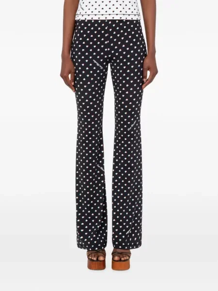 Pantaloni Love Moschino din jerseu negru