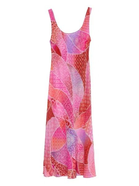 Rochie midi Rixo până la genunchi cu gât halter de costum roz