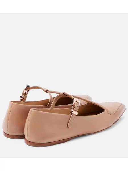 Balerini Gabriela Hearst din piele bej