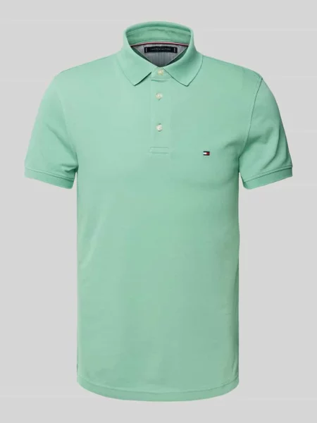 Koszulka polo o kroju slim fit z wyhaftowanym logo model Tommy Hilfiger