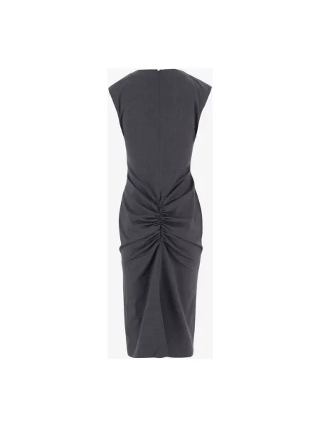 Sukienka midi Jacquemus wełniana szara