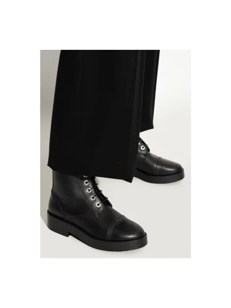 Buty do kostki Casadei skórzane czarne