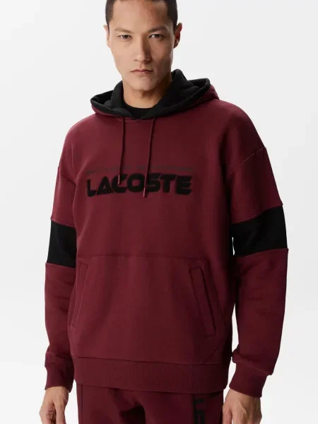 Толстовка Lacoste бордовая