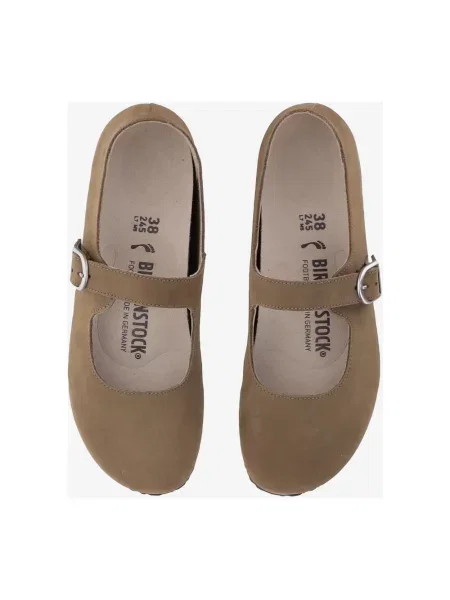 Balerinki Birkenstock skórzane brązowe
