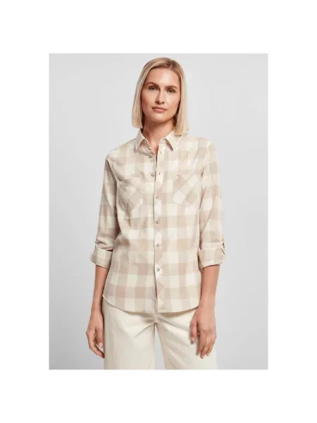 Urban Classics Bluză / maro cămilă alb