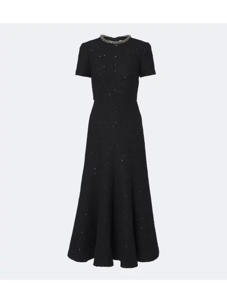 Bouclé rochie de cocktail Roland Mouret negru