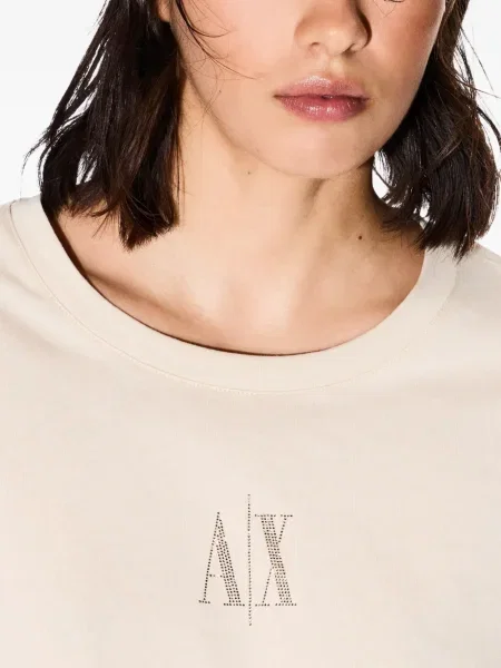 Tricou Armani Exchange cu imagine maro
