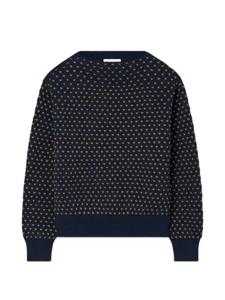 Pulover Tory Burch de lână albastru