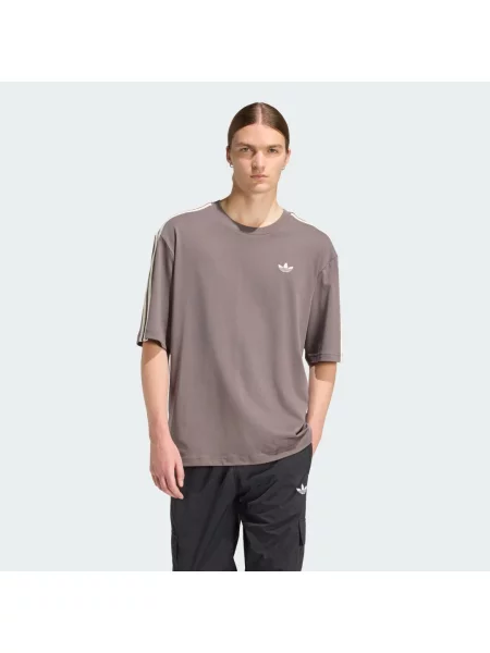 Pruhované tričko Adidas bílé
