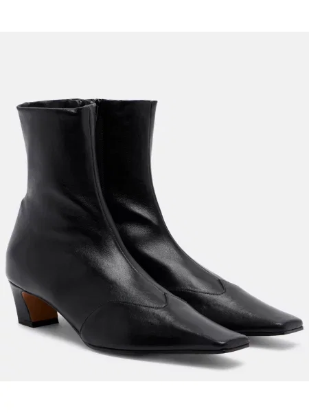 Cizme scurte Khaite din piele negru
