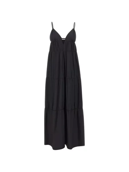 Rochie maxi Kaos cu decolteu în V negru