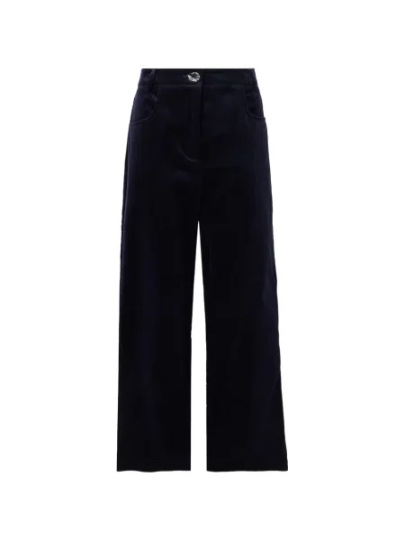 Pantaloni Violante Nessi de catifea cord albastru
