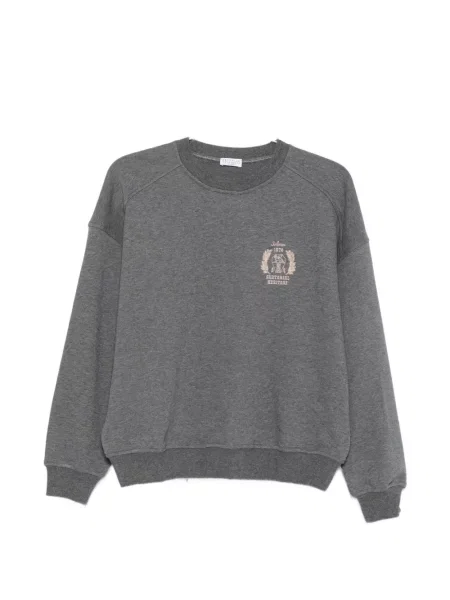 Pulover Brunello Cucinelli cu autograf gri