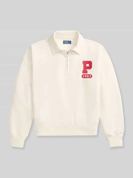 Bluza dresowa o luźnym kroju z mieszanki bawełny Polo Ralph Lauren biała