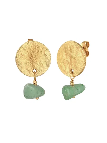 ELLI PREMIUM Uhani zlata zelena