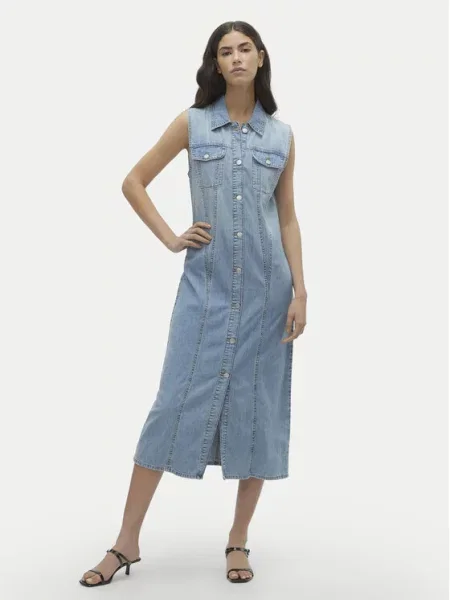 Kostiumas džinsinė suknelė Vero Moda mėlyna