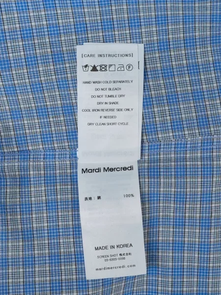 Siuvinėta pledinė marškiniai Mardi Mercredi mėlyna