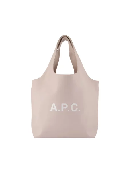 Shopperka A.p.c. skórzana różowa