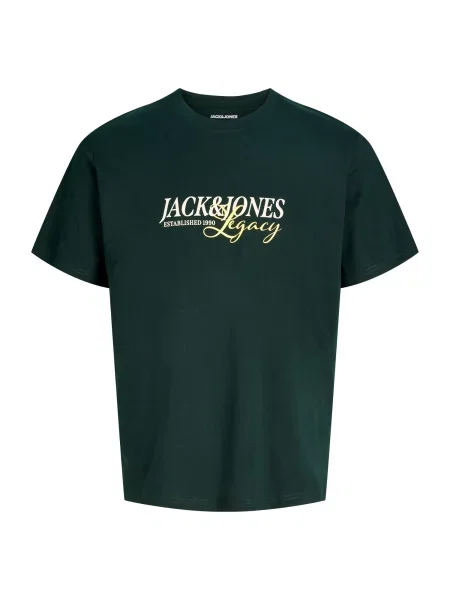 Jack & Jones Junior Tricou JJJADE galben / verde închis / lână alb