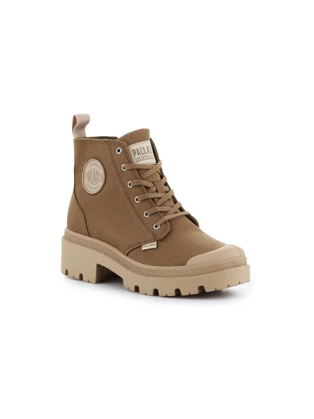 Pantofi Palladium din țesătură twill maro