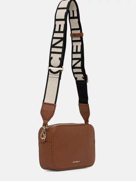 Coccinelle geantă crossbody pentru femei din piele maro