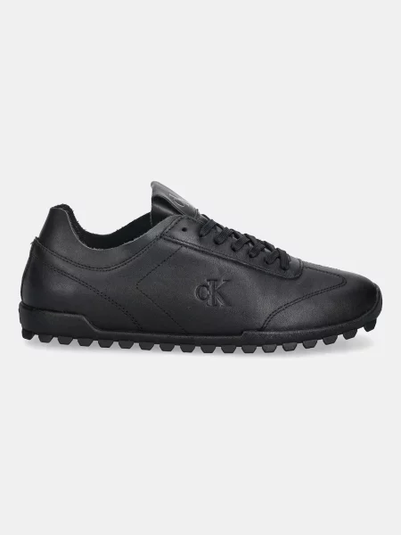 Calvin Klein sneakers din piele LOW PROFILE RUNNER LTH MG negru
