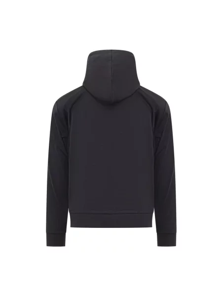 Bluza z kapturem Emporio Armani z kapturem ze stretchu czarna