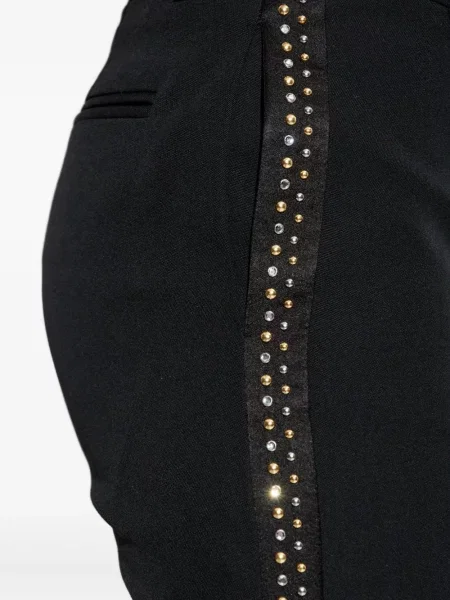 Pantaloni Versace de lână cu tepi negru