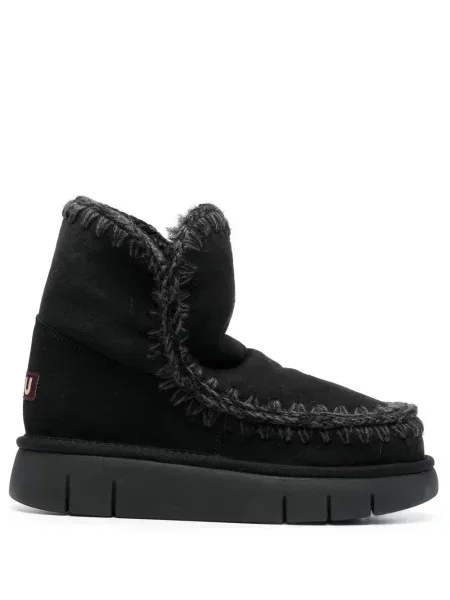 Botine Mou din piele de căprioară negru